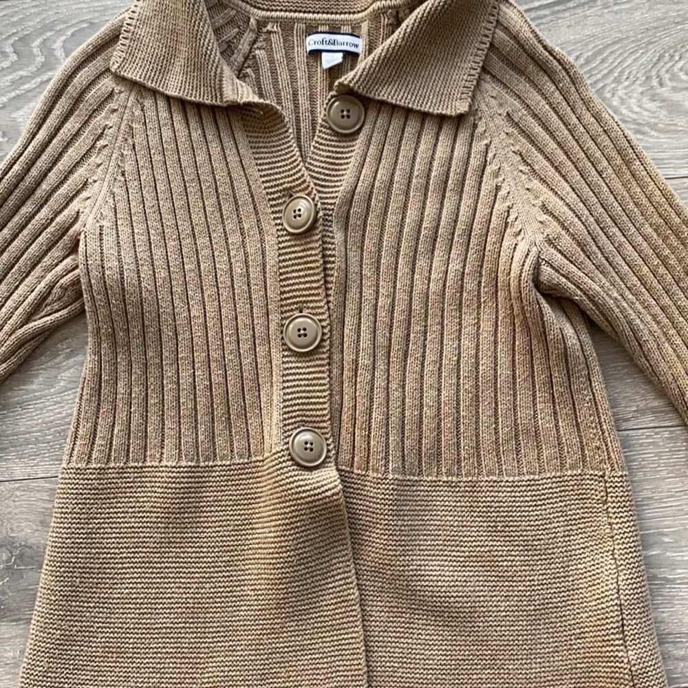 Peplum bell sleeve cardigan 